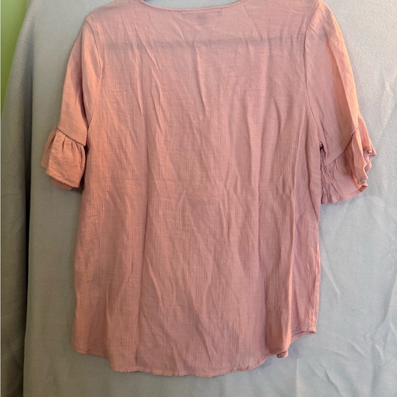 Harve Benard Blush Pink Blouse Gold Zipper Large - Picture 4 of 4